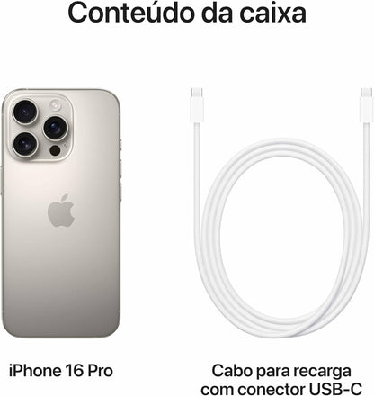 Apple iPhone 16 Pro Max 256GB Titânio Natural 6,9" 48MP iOS 5G