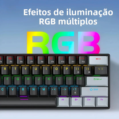 Seu setup, sua regra: Potência e portabilidade no Teclado APAYADO K61 Phantom RGB