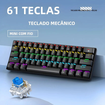 Seu setup, sua regra: Potência e portabilidade no Teclado APAYADO K61 Phantom RGB