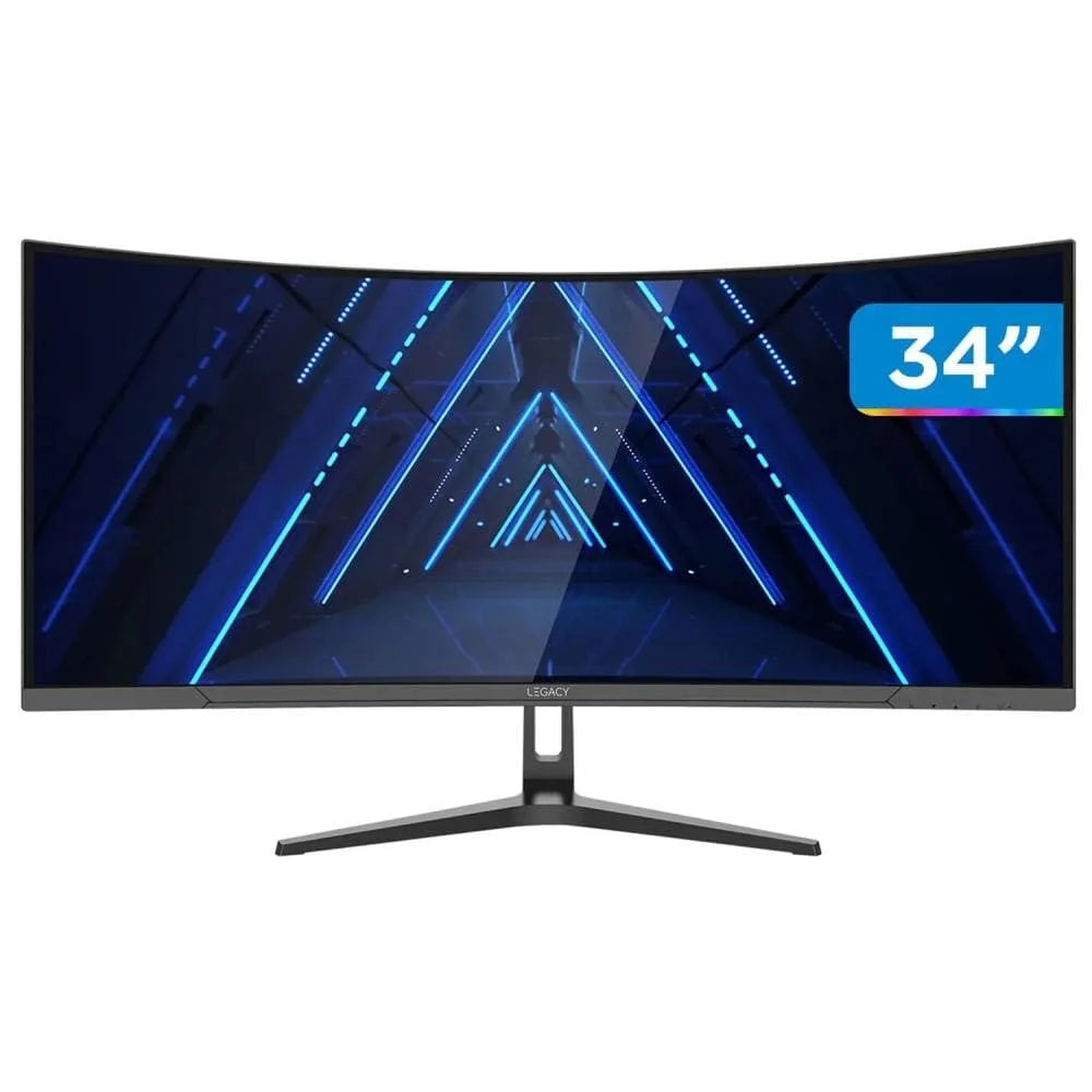 Monitor Gamer Curvo 34" 180Hz 1ms Full HD R1500 Legacy GW34WQ180 2 HDMI 2 DisplayPort Freeysnc G-sync