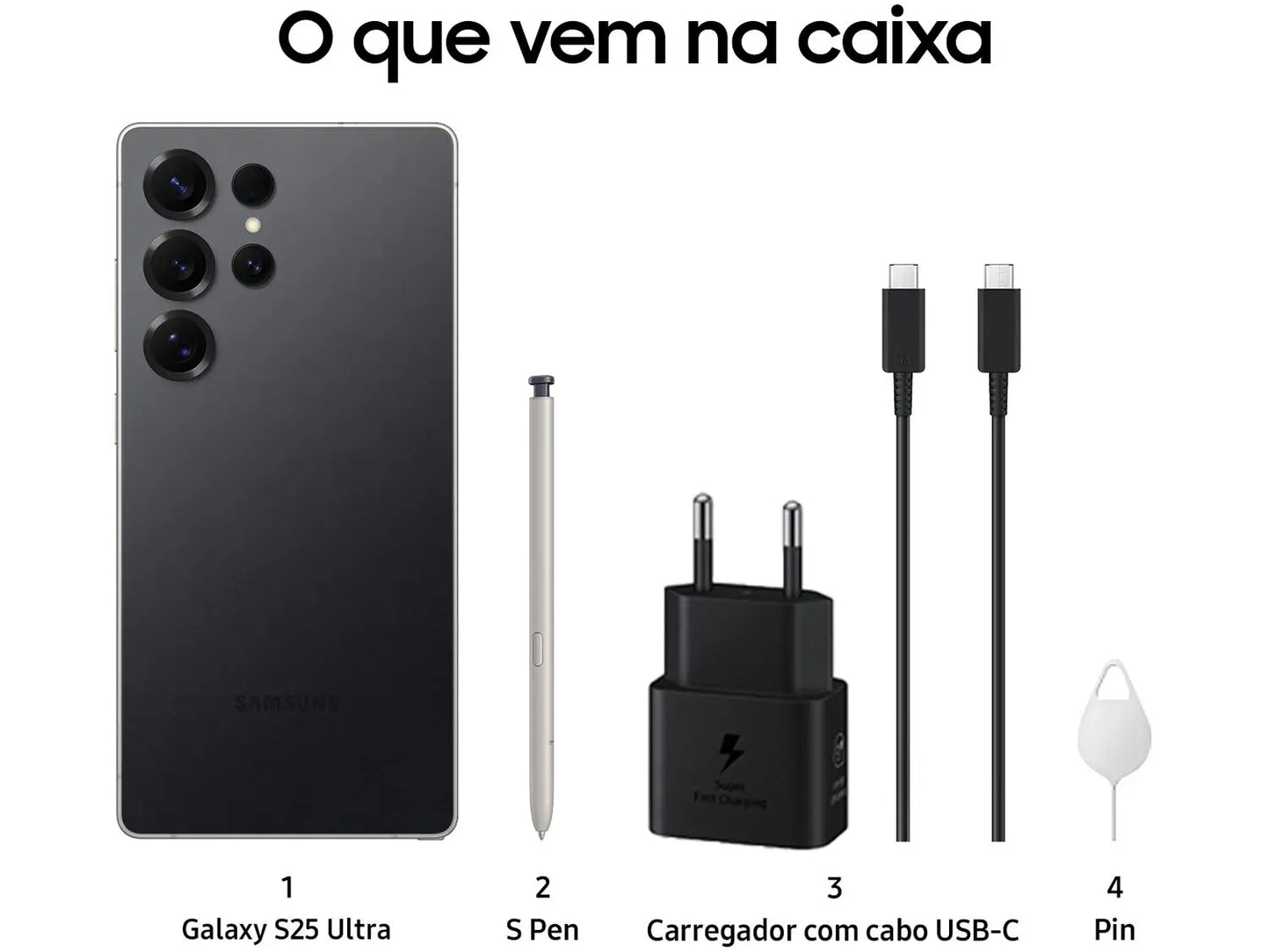 Samsung Galaxy S25 Ultra 5G 256GB Galaxy AI 6,9" 12GB RAM Câm. Quádrupla 200+50+10+50MP Bateria 5000mAh Dual Chip