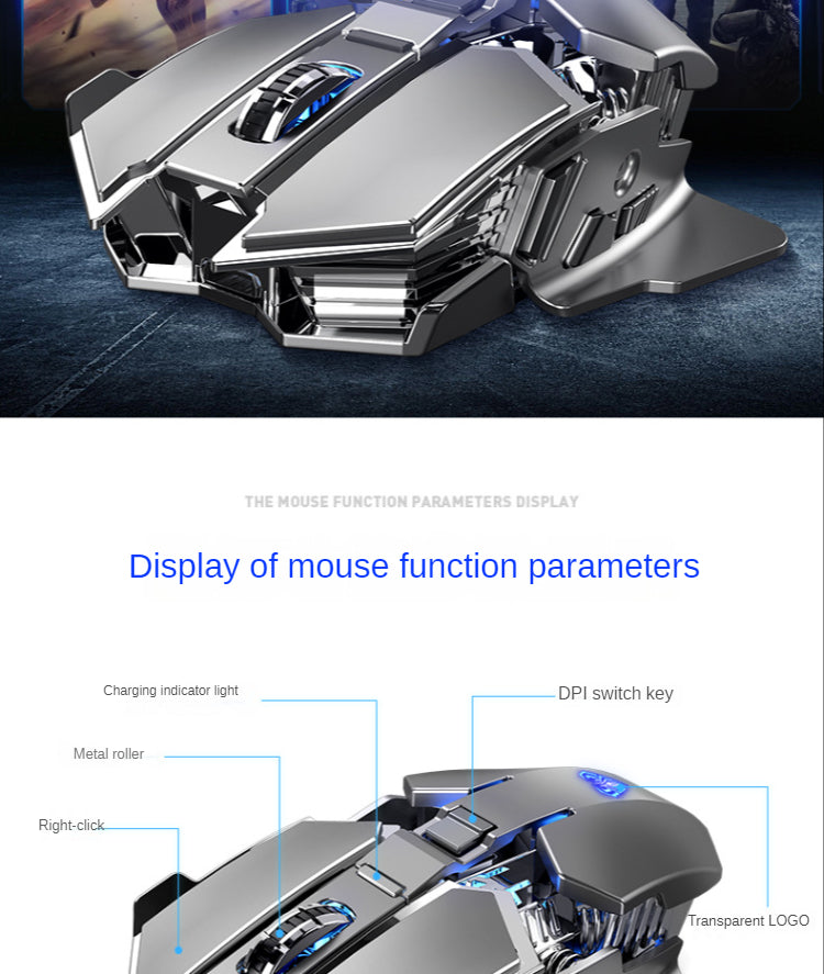 O Upgrade Perfeito para seu Setup: Mouse Gamer SC300. Recarregável, silencioso e com 4 cores de LED.