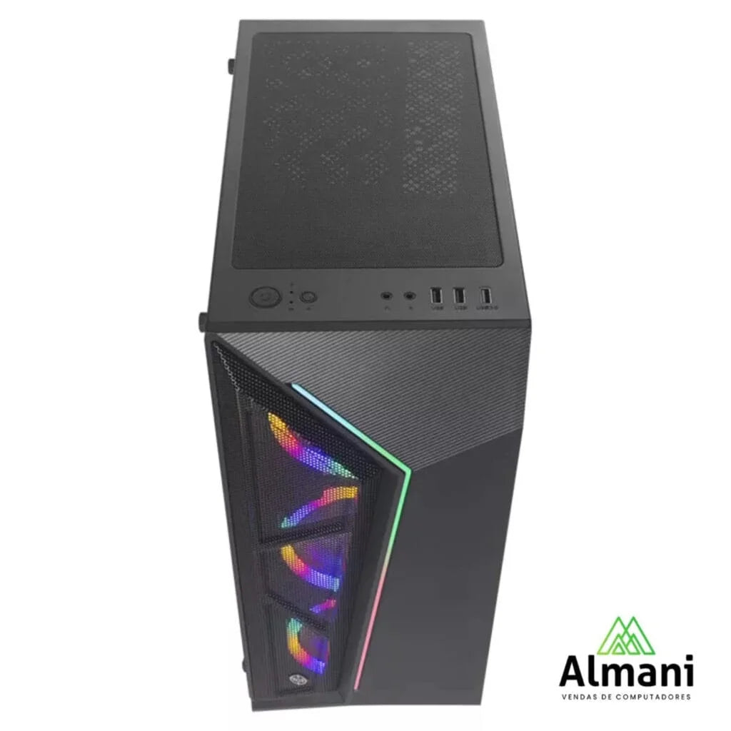 Desktop Gamer TGT Carbon: Domine o Jogo com Core i5, 16GB RAM e NVIDIA T400